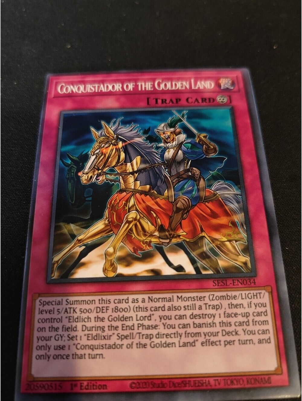 YuGiOh Conquistador of the Golden Land SESL-EN034 Secret Rare 1st Ed LP